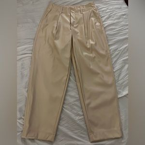 Faux Leather cream trouser
